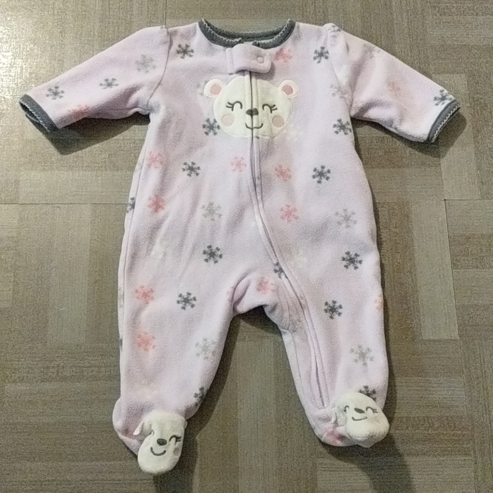 Baby 0-3 month footed jammies